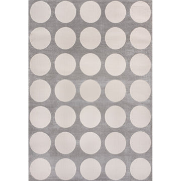 Adrian Modern Geometric Circle Dot High-Low Area Rug